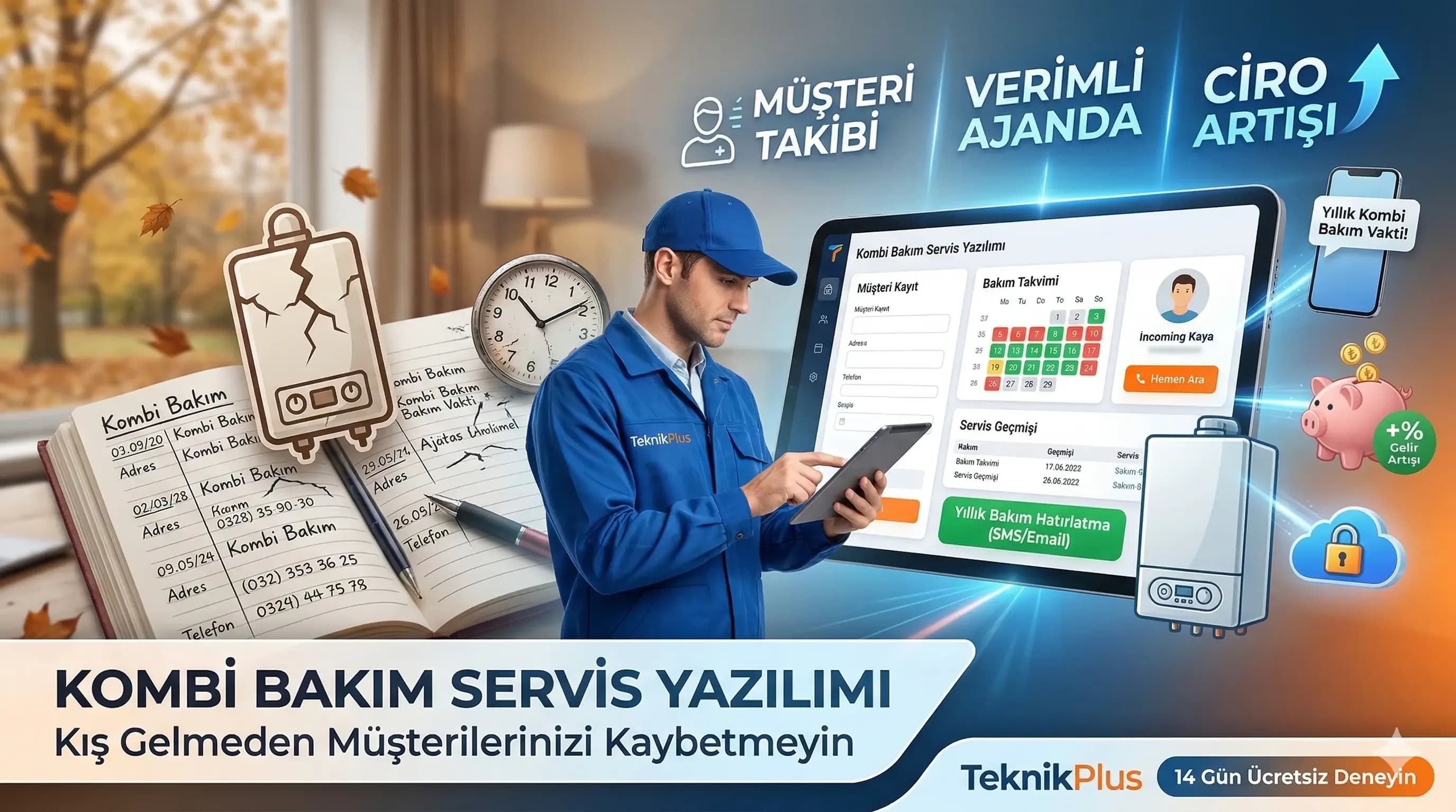 Kombi Bakım Servis Yazılımı: Kış Gelmeden Müşterilerinizi Kaybetmeyin