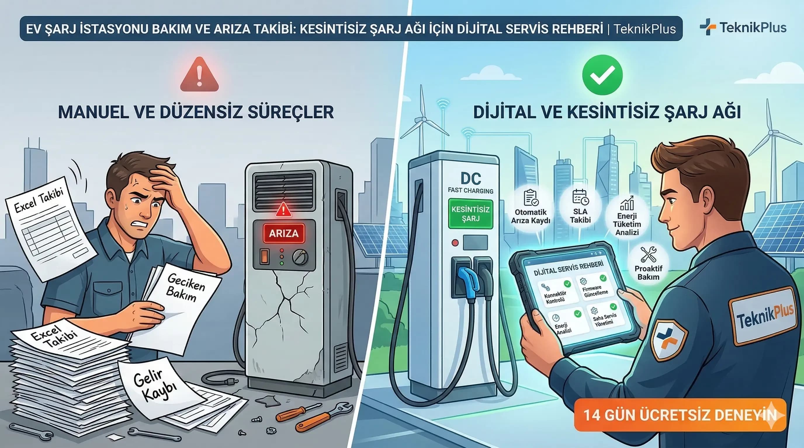 EV Şarj İstasyonu Bakım ve Arıza Takibi: Kesintisiz Şarj Ağı İçin Dijital Servis Rehberi